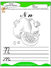 N Sesi Çalışma Sayfaları